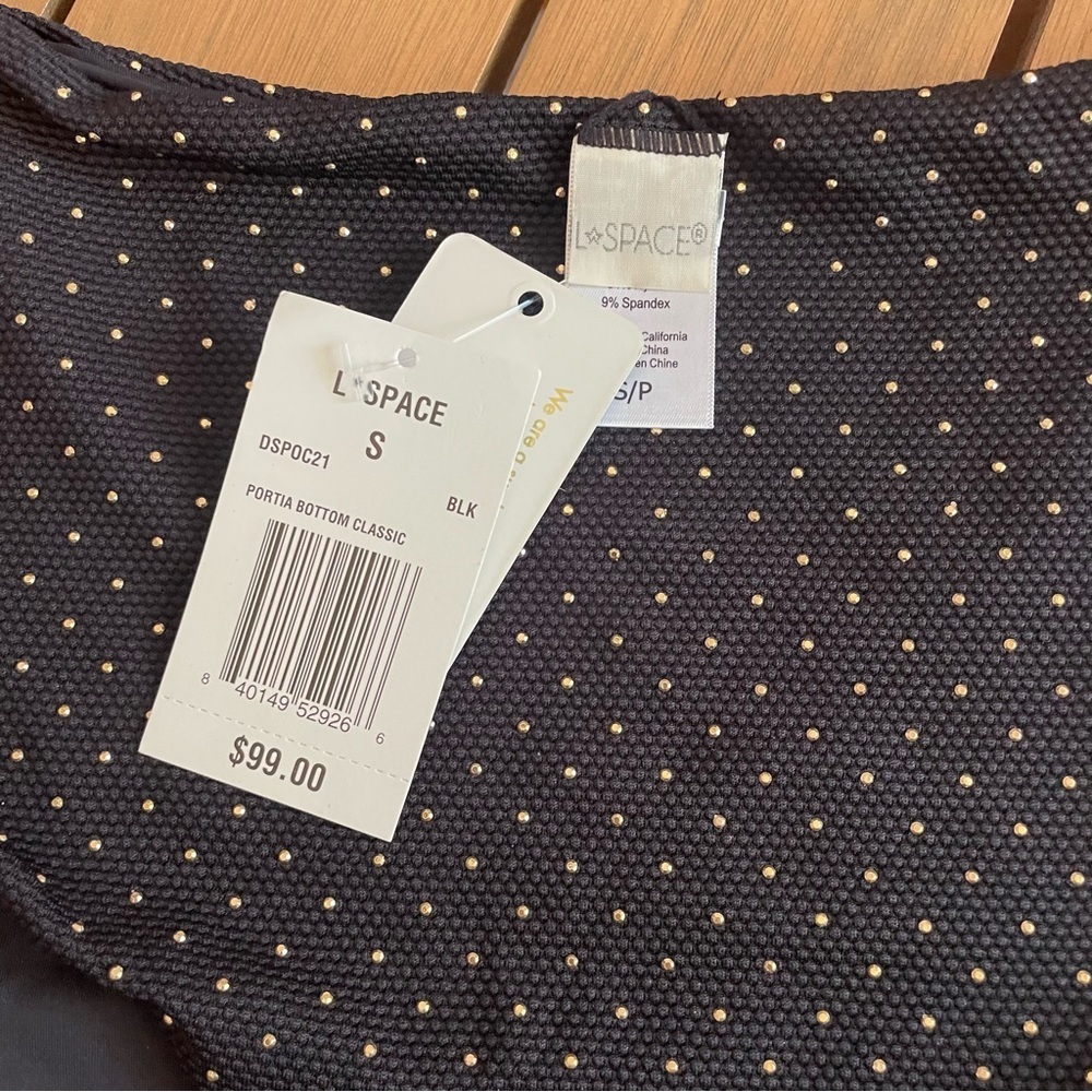 Anthropologie‎ L*Space Portia Classic High Waisted Black Bikini Bottoms - Picture 7 of 7